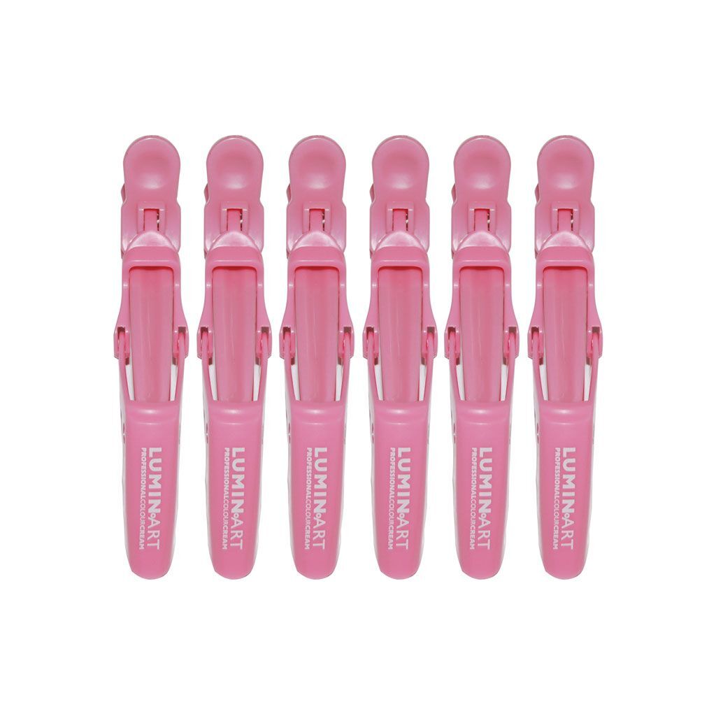 NATURAL LOOK LUMINART CROCODILE CLIPS - Pink 6pcs