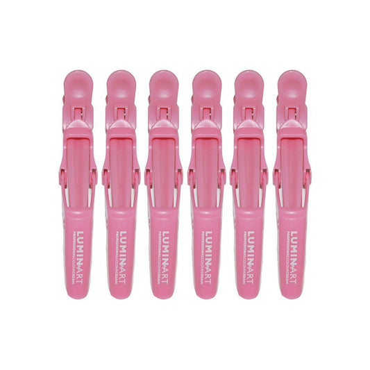 NATURAL LOOK LUMINART CROCODILE CLIPS - Pink 6pcs