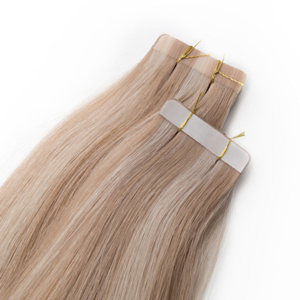 Seamless1 Milkshake/Cinnamon Ultimate Tape Hair Extensions 21" 20pcs