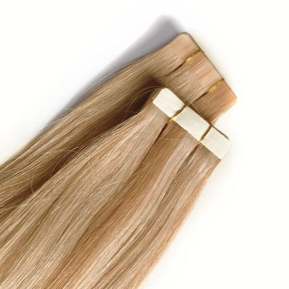 Seamless1 Milkshake/Cinnamon Ultimate Tape Hair Extensions 25” 20pcs