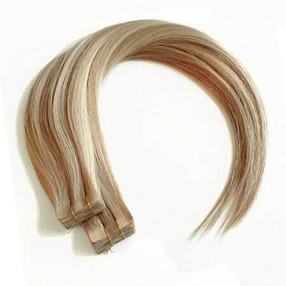 Seamless1 Milkshake/Cinnamon Ultimate Tape Hair Extensions 25” 20pcs