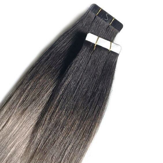 Seamless1 Salt n Pepper Ultimate Balayage Tape Hair Extensions 25″ 20pcs